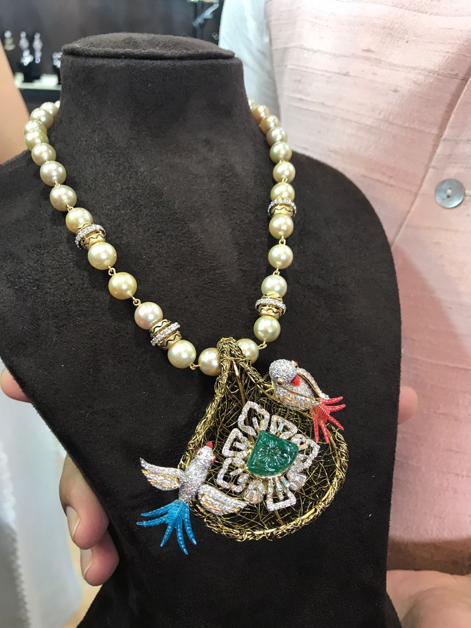 Pearl Cage Necklace by Neeti